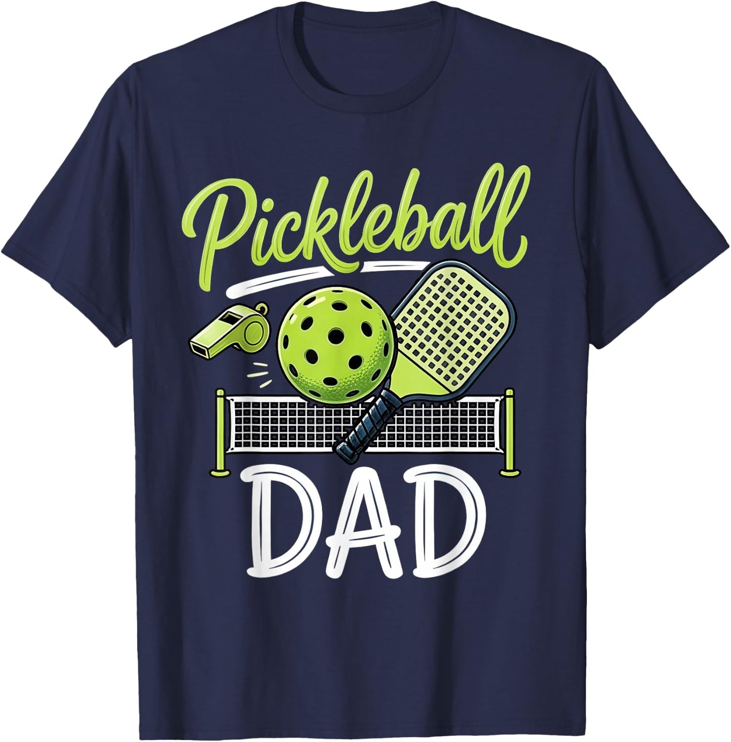 Pickleball Dad Matching Family Sport Game Day Father's Day T-Shirt - T-Shirt | Navy