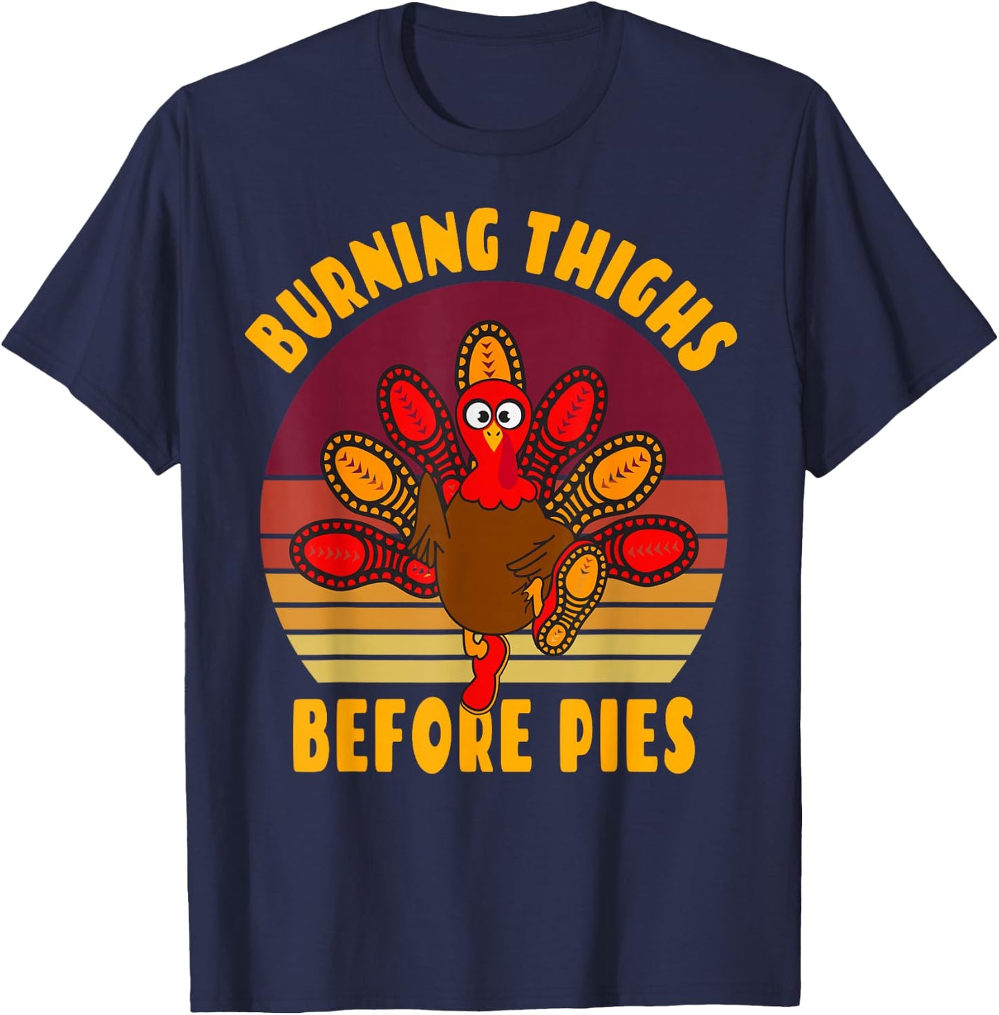 Funny Thanksgiving Day 5k 10k Trot Run Runner Costume T-Shirt - T-Shirt | Navy