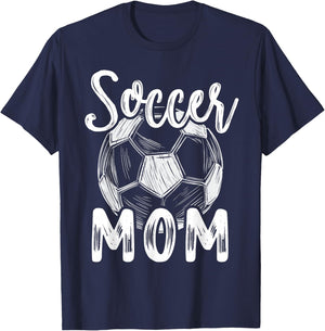 Soccer Mom Family Matching Team Player Soccer Ball T-Shirt - T-Shirt | Navy