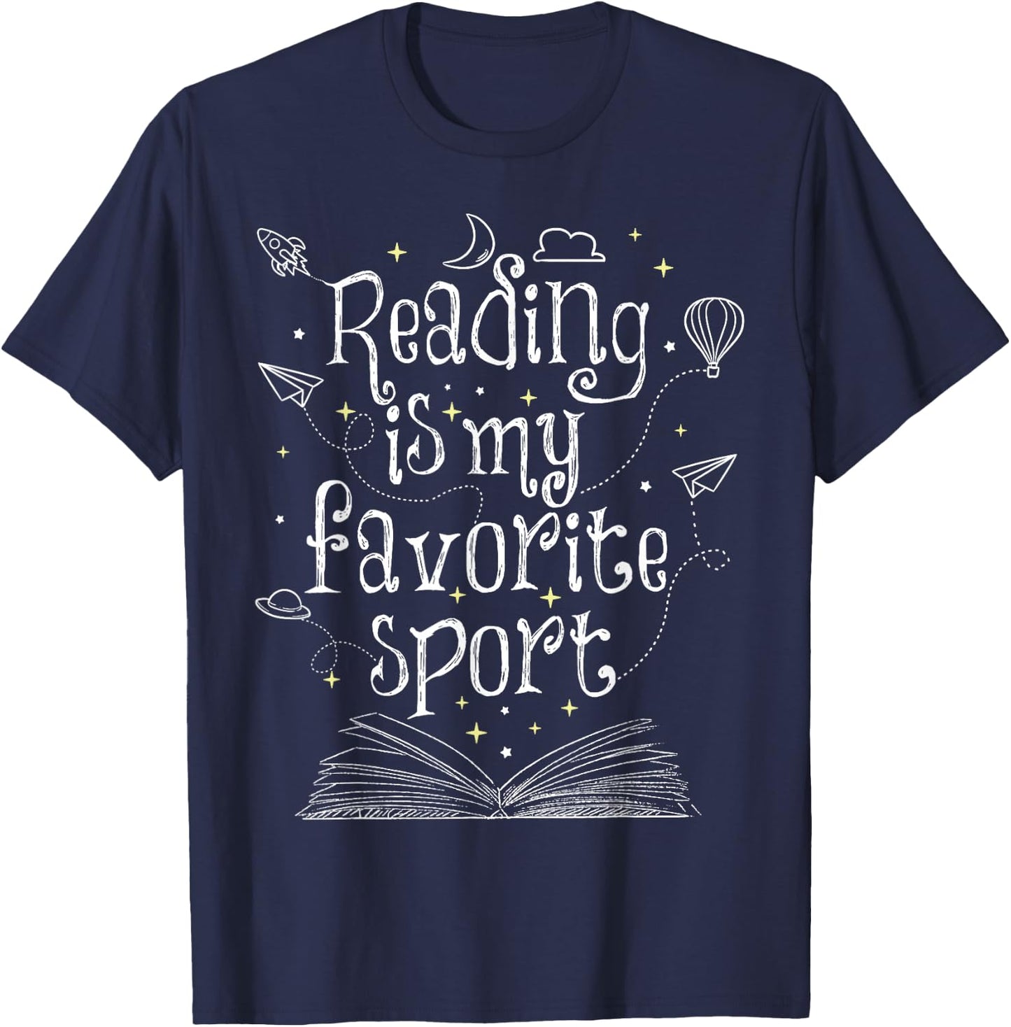Reading Is My Favorite Sport For Reading Book Lovers T-Shirt - T-Shirt | Navy