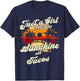 Just a Girl who loves Sunshine and Tacos Sun palm summer T-Shirt - T-Shirt | Navy