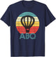 ABQ Hot Air Balloon New Mexico Retro Sunset Albuquerque T-Shirt - T-Shirt | Navy