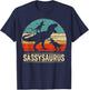 Sassy Dinosaur T Rex Sassysaurus 2 kids Family Matching T-Shirt - T-Shirt | Navy