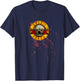 Guns N' Roses Official Splatter Bullet T-Shirt - T-Shirt | Navy