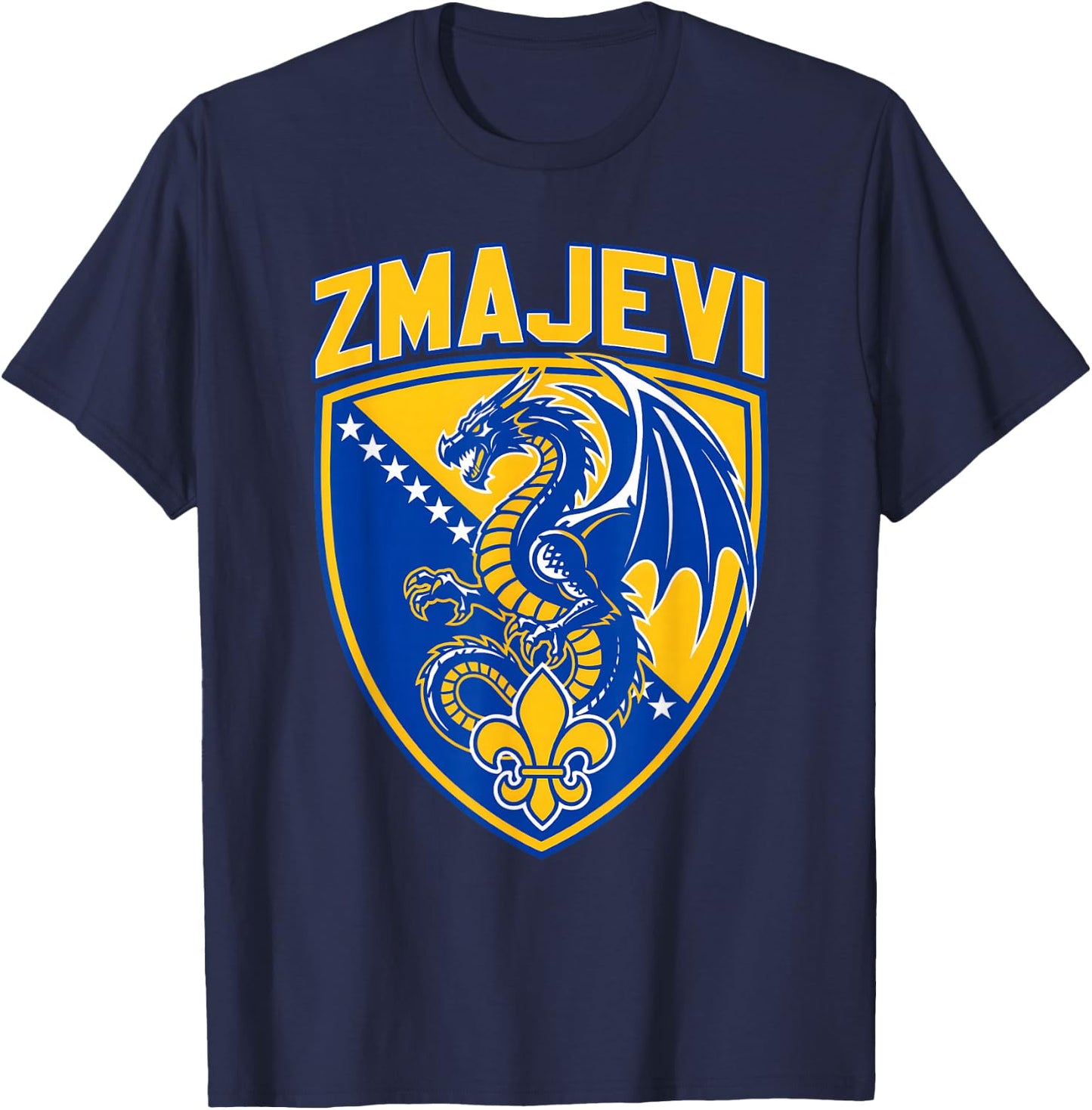 Hajmo Bosno Bosnian Flag Bosnia BiH Bosna i Herzegovina T-Shirt - T-Shirt | Navy