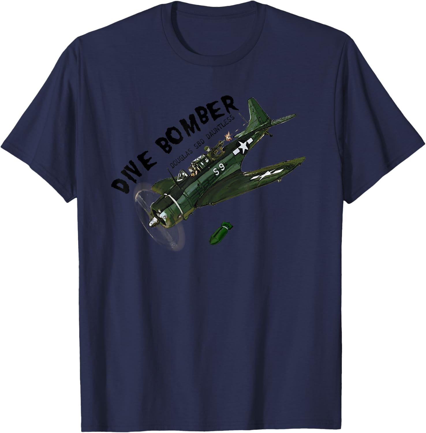 Dive Bomber Douglas SBD Dauntless T-Shirt - T-Shirt | Navy