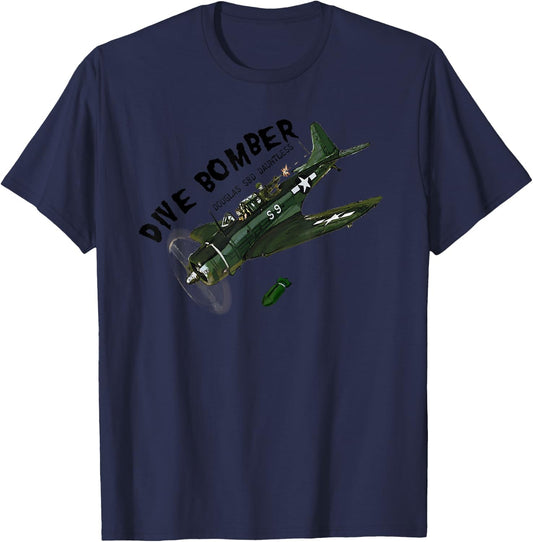 Dive Bomber Douglas SBD Dauntless T-Shirt - T-Shirt | Navy