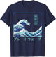 Vintage Asia Great Wave off Kanagawa Japan T-Shirt - T-Shirt | Navy