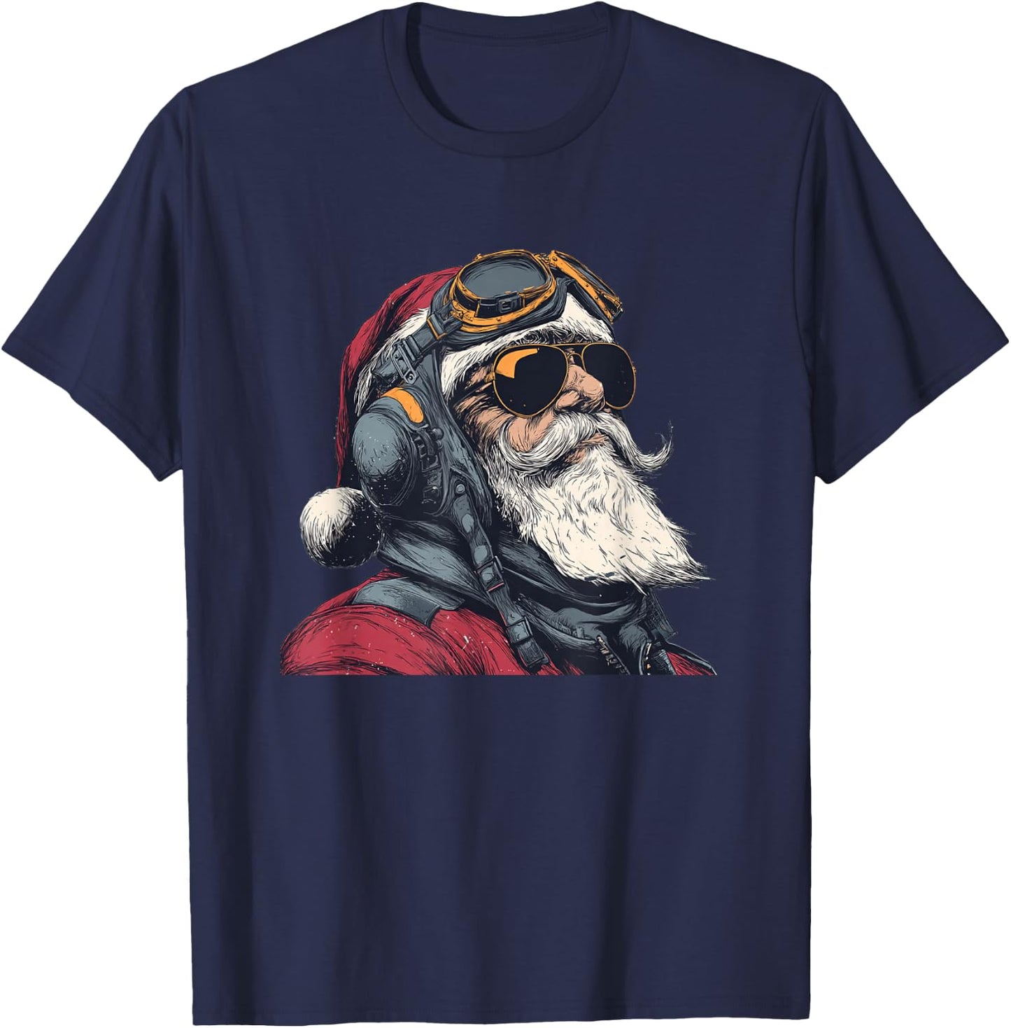 Santa Claus Pilot Costume for Boys and Girls T-Shirt - T-Shirt | Navy