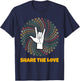 Share The Love T Shirt Kids Boys Girls ASL Gift Women Kids T-Shirt - T-Shirt | Navy