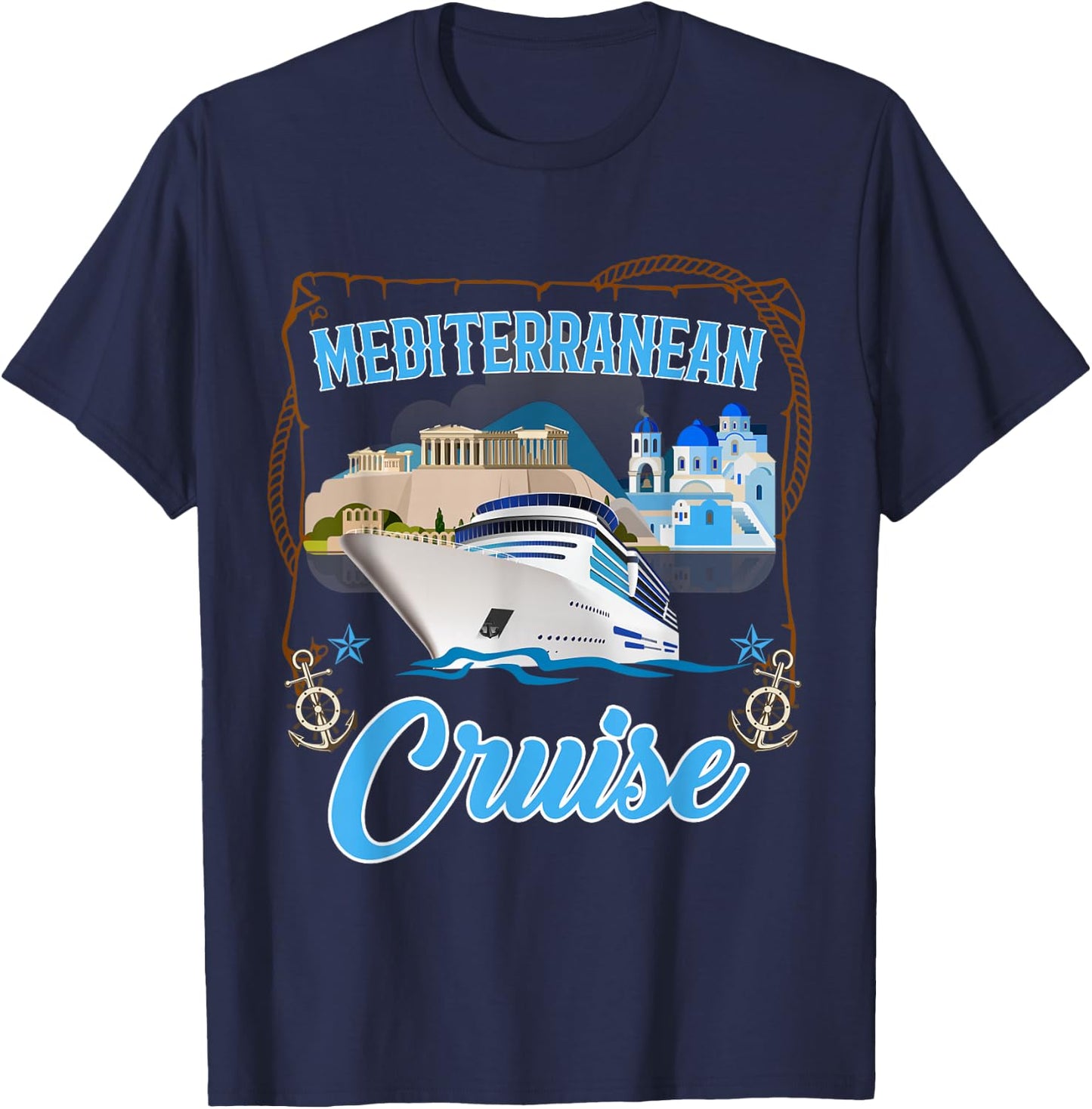 Mediterranean Cruise , Women, Boys and Girls T-Shirt - T-Shirt | Navy