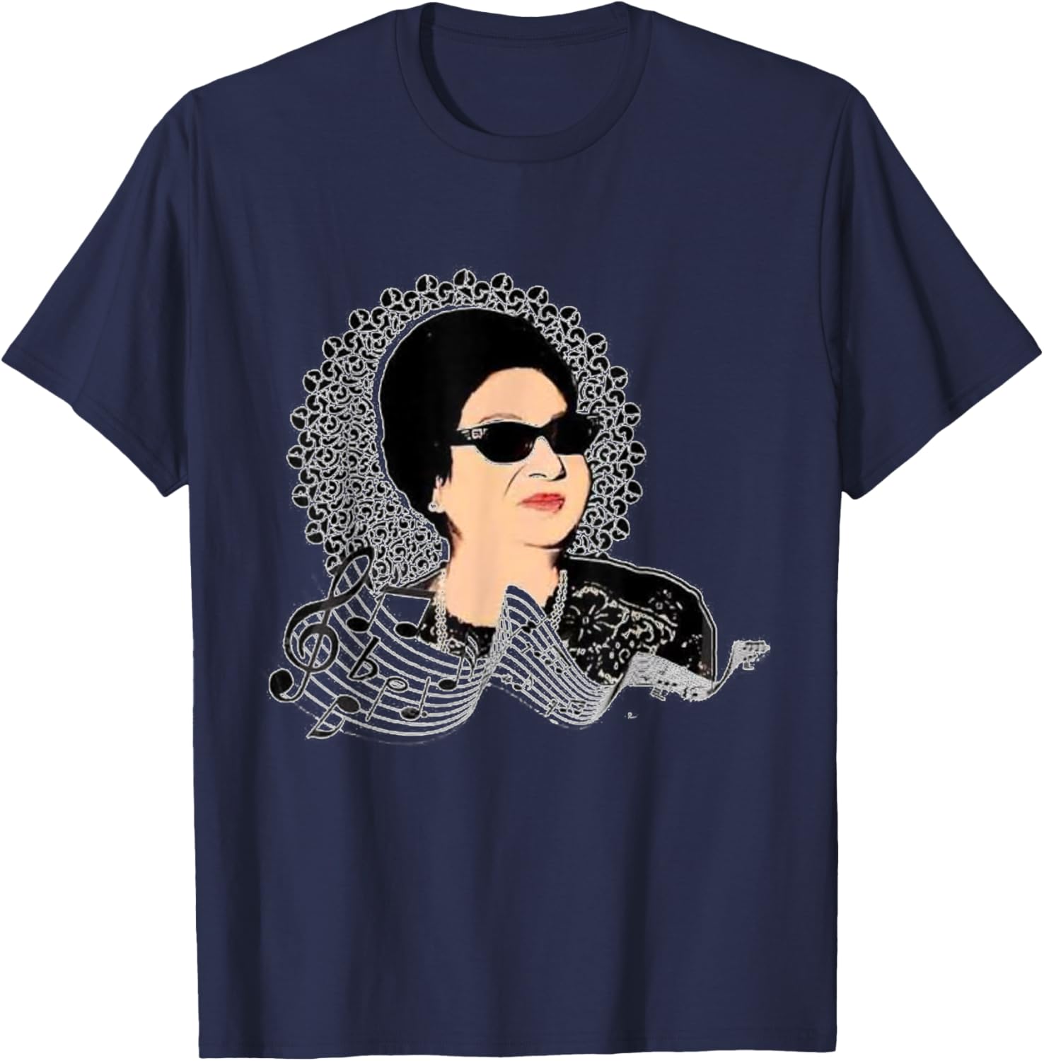 umm kulthum T-Shir Mama Letter Printed Mother Gifts 2021 T-Shirt - T-Shirt | Navy