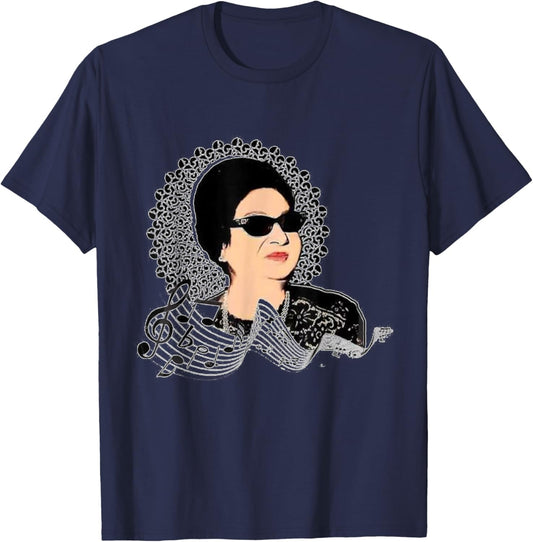 umm kulthum T-Shir Mama Letter Printed Mother Gifts 2021 T-Shirt - T-Shirt | Navy