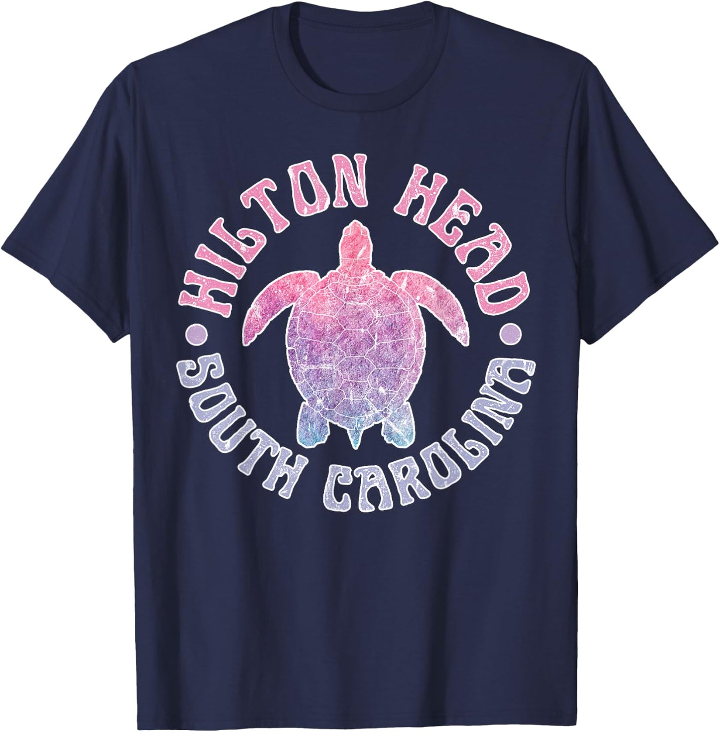 Hilton Head Island South Carolina Sea Turtle Beach Ocean T-Shirt - T-Shirt | Navy