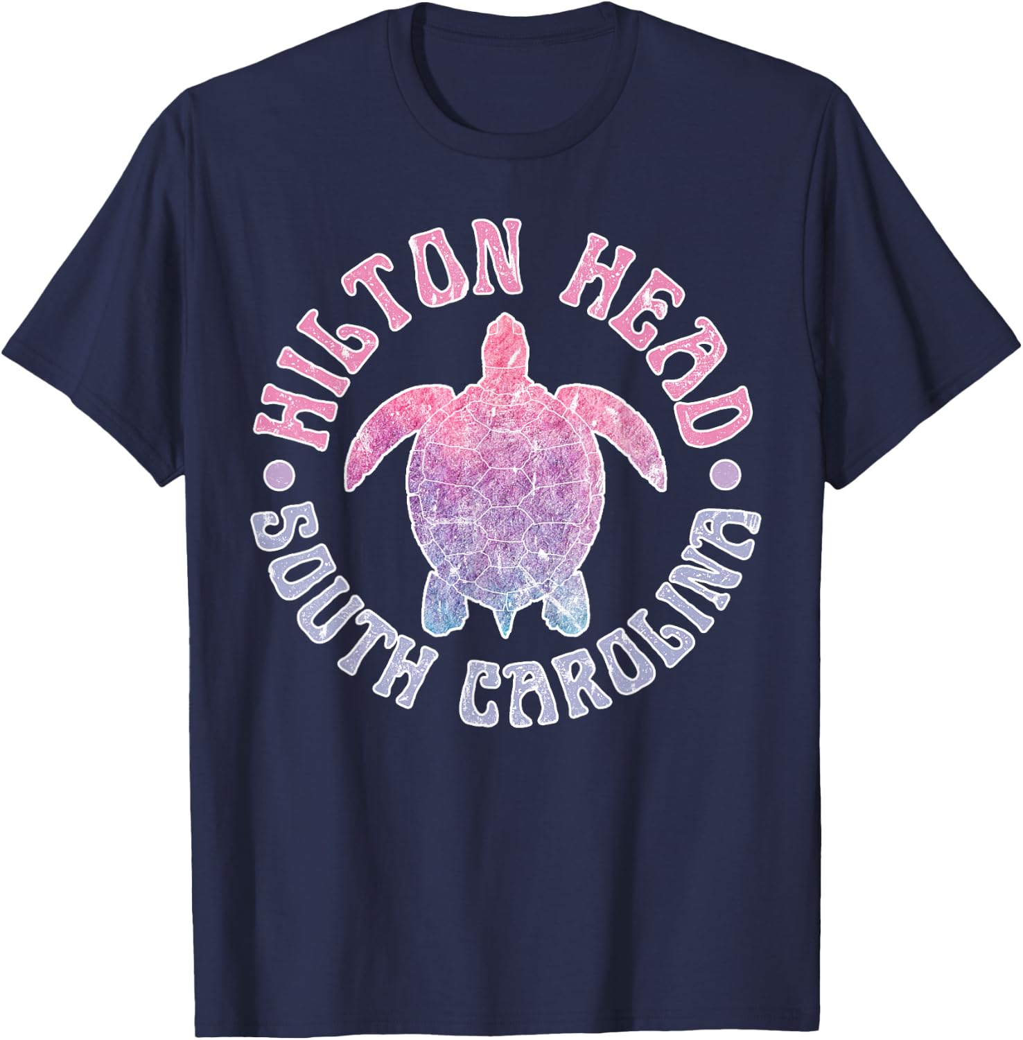 Hilton Head Island South Carolina Sea Turtle Beach Ocean T-Shirt - T-Shirt | Navy