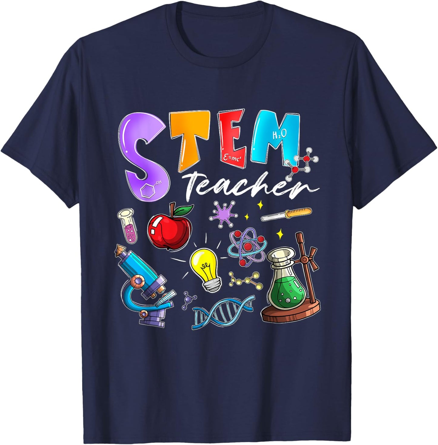 Steminist STEM Teacher Science Technology Engineering Math T-Shirt - T-Shirt | Navy