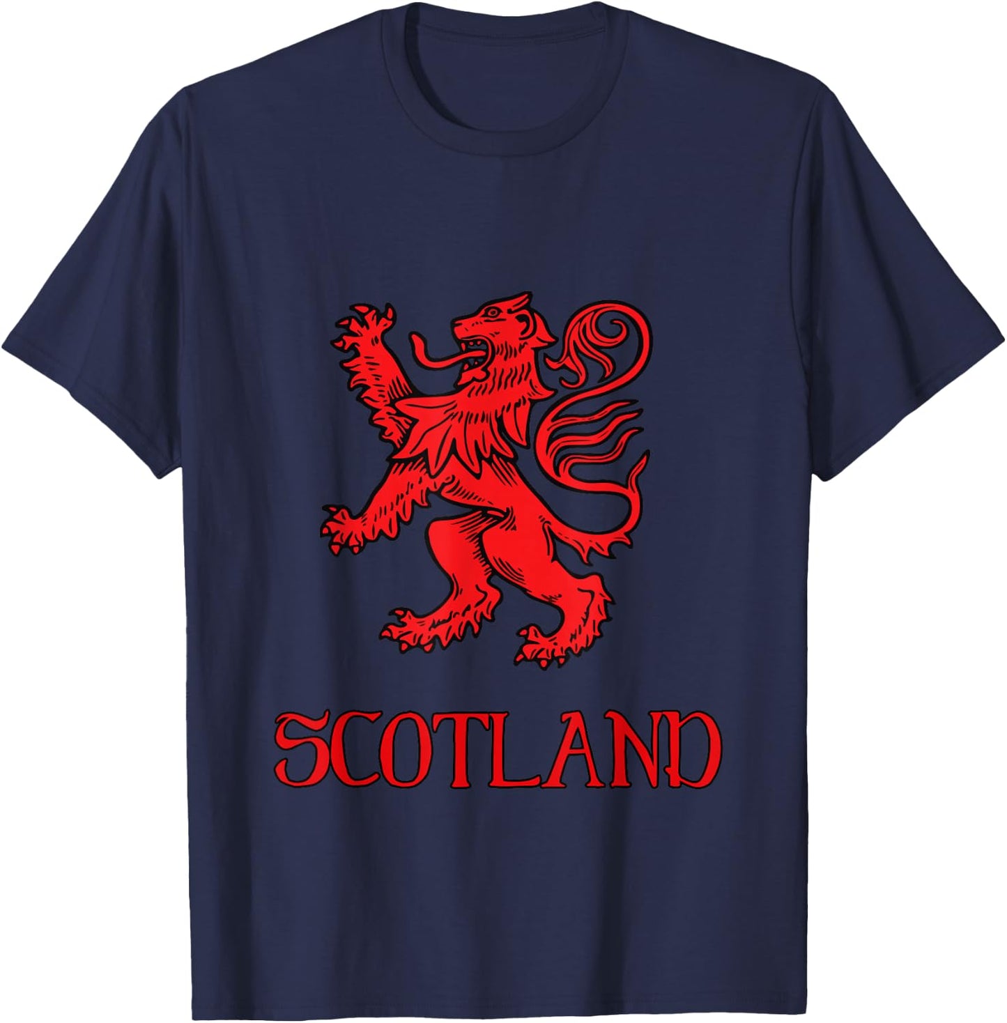 Lion Rampant Scotland Scottish Scots Flag Gift T-Shirt - T-Shirt | Navy