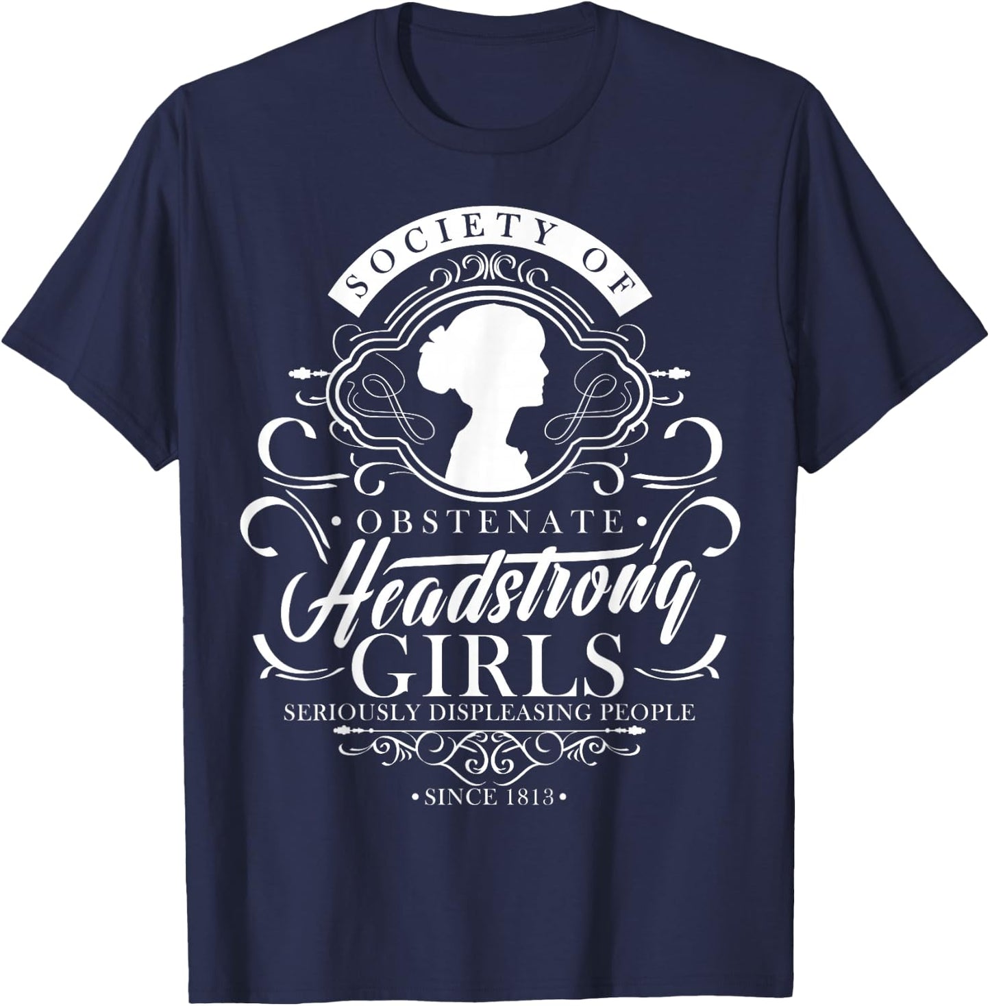 Jane Austen Quote Bookworm Novelist Reading T-Shirt - T-Shirt | Navy