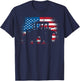 Tractor USA Flag Design for Patriotic Farmer Small T-Shirt - T-Shirt | Navy