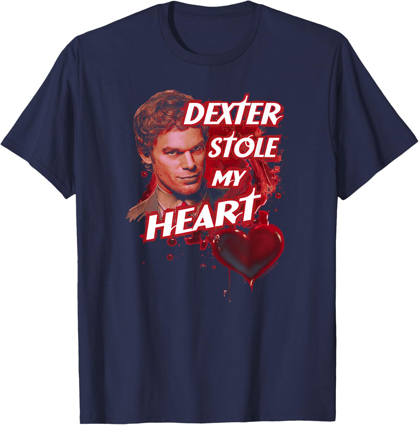 Dexter Bloody Heart T-Shirt - T-Shirt | Navy