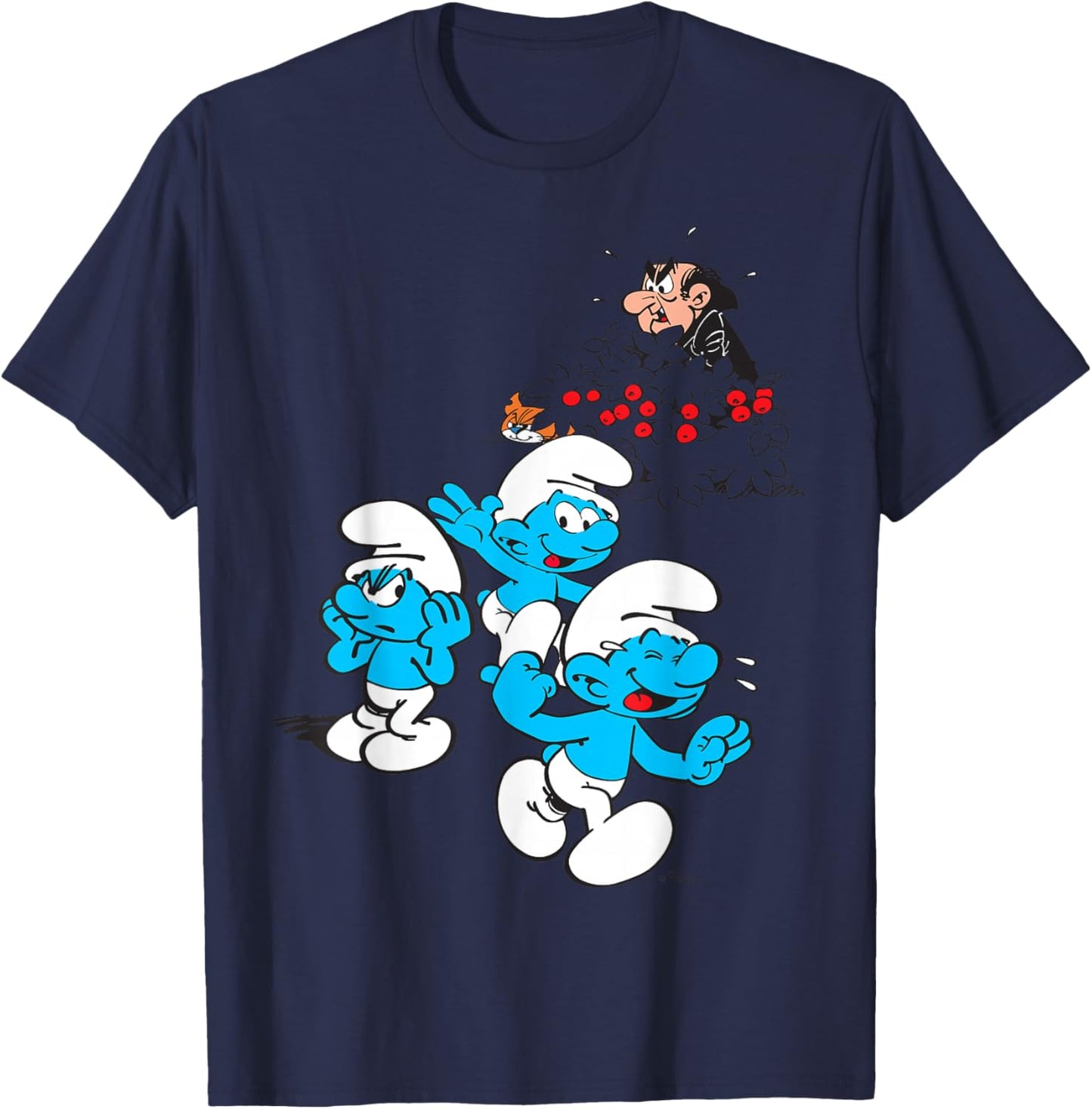 The Smurfs Group Smurfs Gargamel Enchanted Blue Friends Fans T-Shirt - T-Shirt | Navy