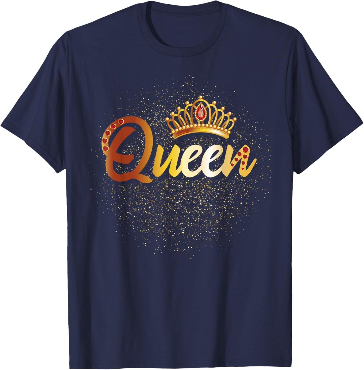 Queen Shirt Women Him & Her Matching Couples T-Shirt - T-Shirt | Navy