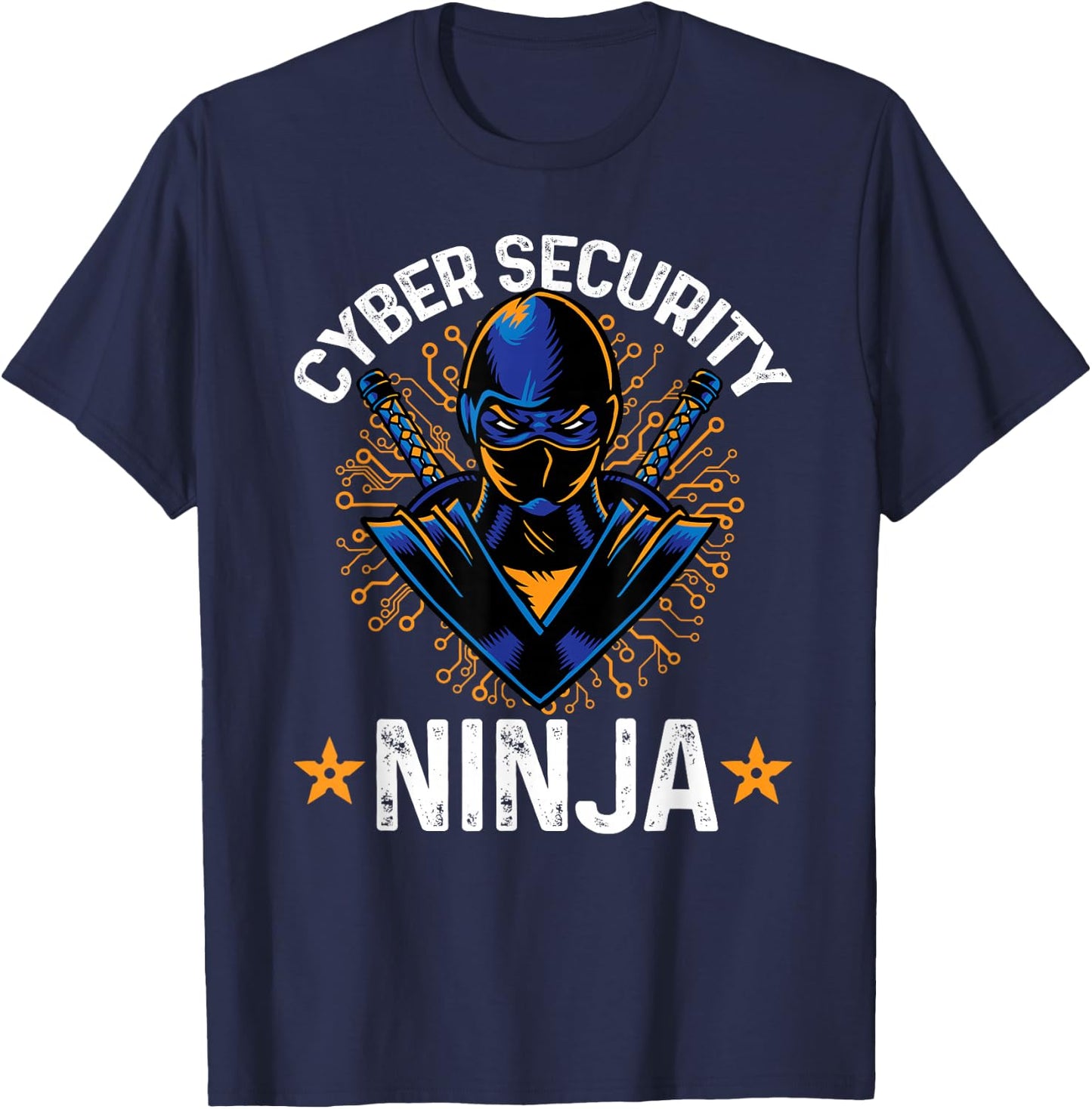 Cyber Security Ninja Computer Hacker Cryptography Hacking T-Shirt - T-Shirt | Navy