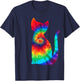 Tie Dye Cat Shirt | Colorful Tye Dye Kitten T-Shirt - T-Shirt | Navy