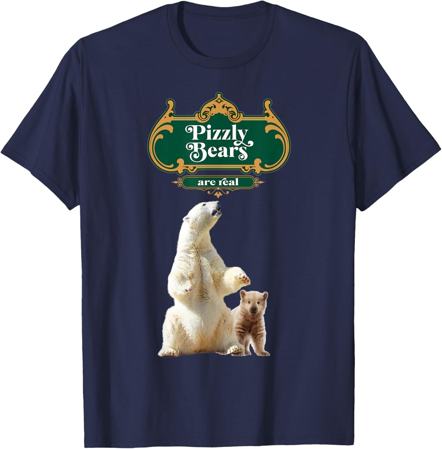 Pizzly Bears Are More Common Due To Global Warming T-Shirt - T-Shirt | Navy