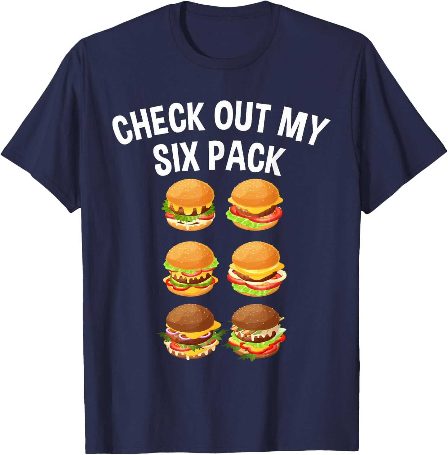 Best Hamburger Art Men Women Fast Food Cheeseburger Lovers T-Shirt - T-Shirt | Navy