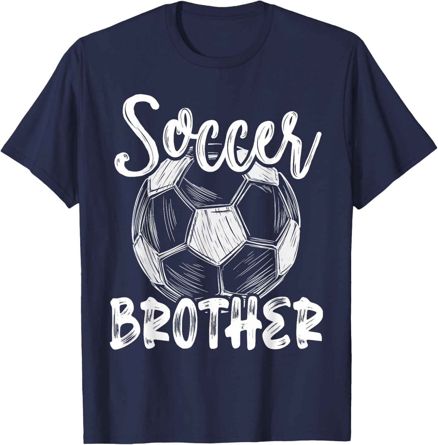 Soccer Brother Men Family Matching Team Player Soccer Ball T-Shirt - T-Shirt | Navy