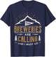 Vintage Breweries Are Calling I Must Go Craft Beer Novelty T-Shirt - T-Shirt | Navy