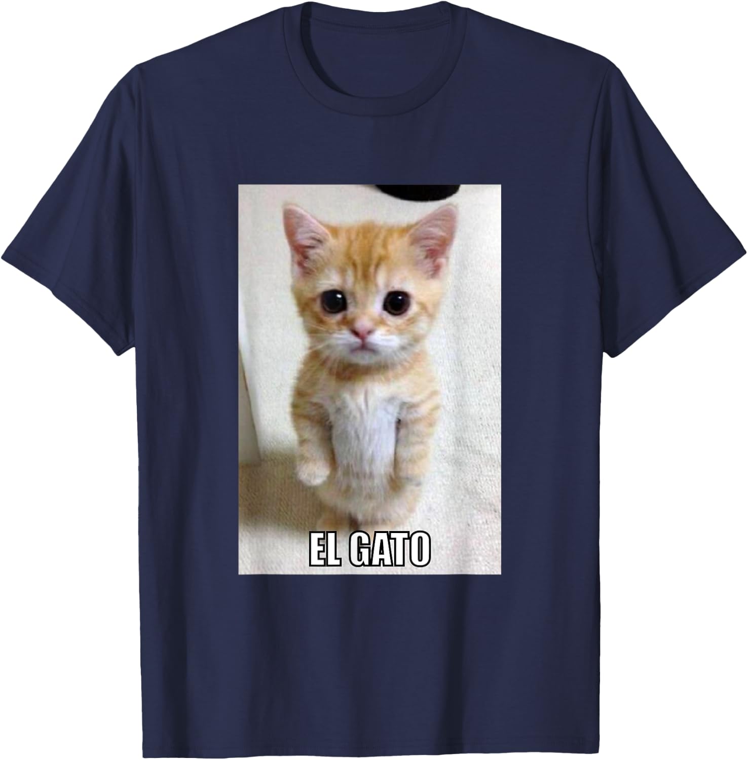 El Gato Meme Sad Crying Cat Munchkin Kitty Meme Men Women Girls Kids T-Shirt - T-Shirt | Navy