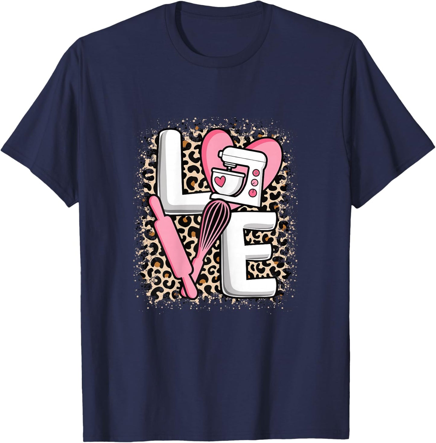 Love Baking Cute Baker Women Girls T-Shirt - T-Shirt | Navy