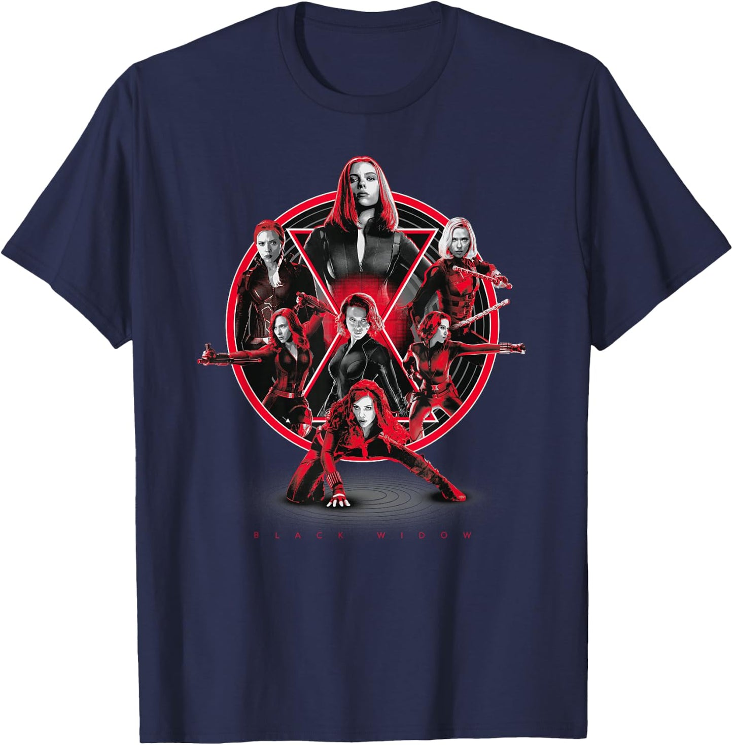 Marvel Avengers Black Widow Multiplied Small T-Shirt - T-Shirt | Navy