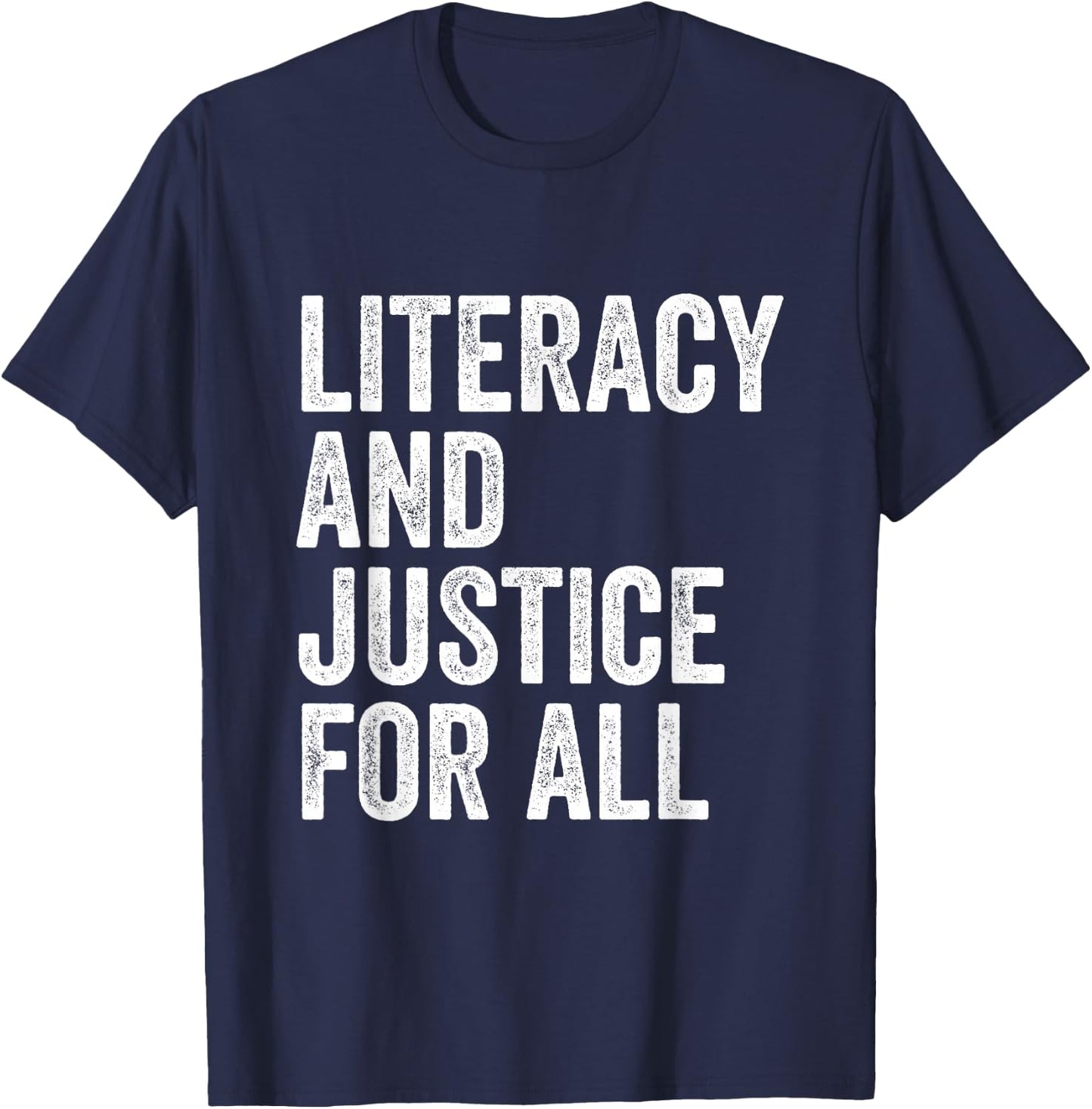 Literacy And Justice For All Protect Libraries Banned Books T-Shirt - T-Shirt | Navy