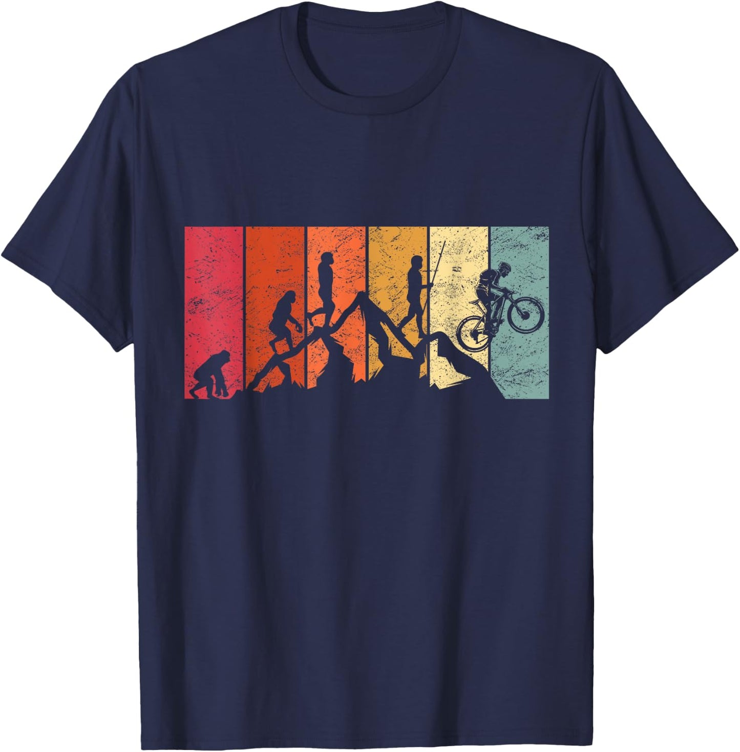 Evolution MTB Mountain Bike Gift BMX Accessories T-Shirt - T-Shirt | Navy