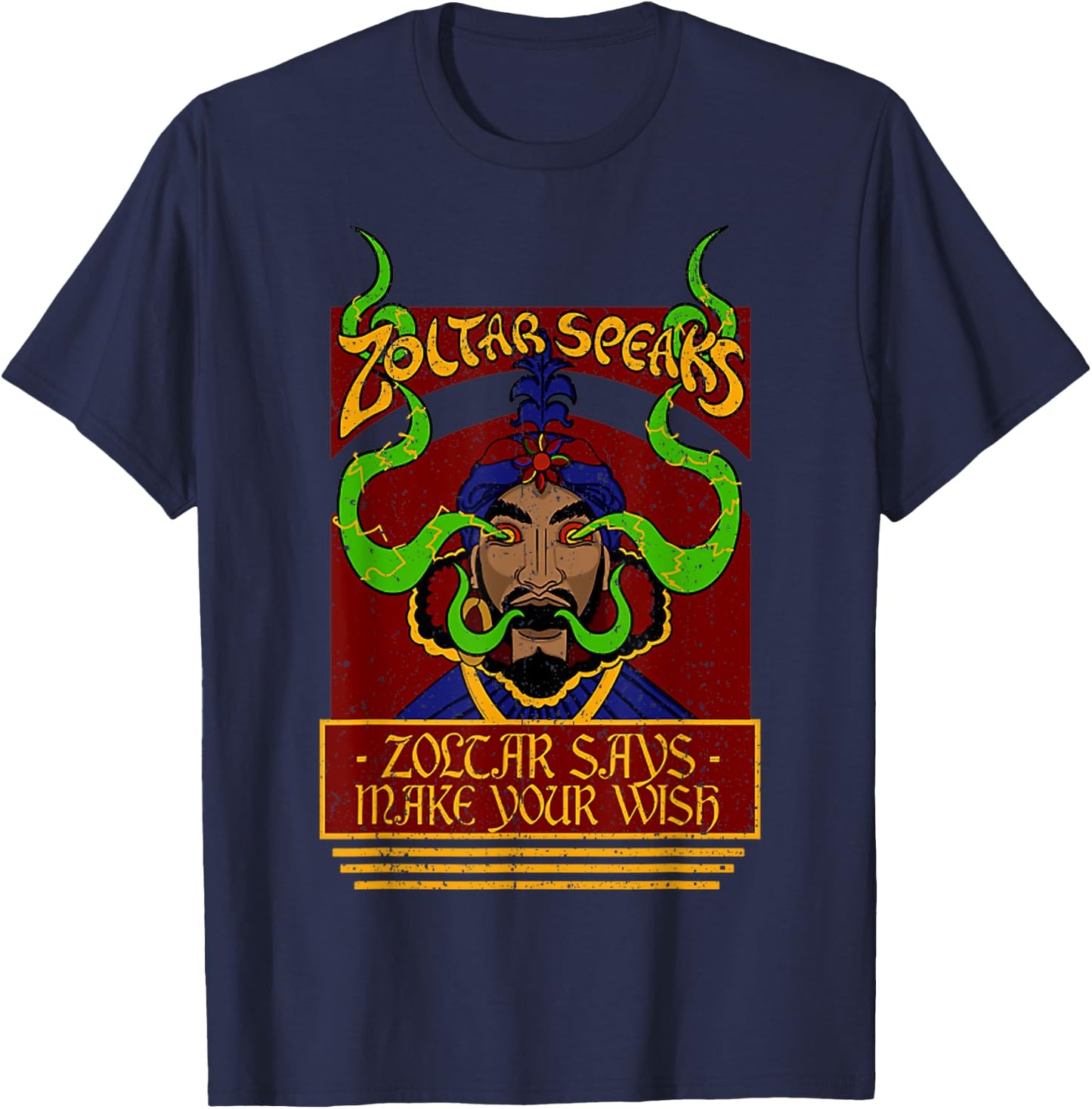 Vintage Zoltar Speaks Make Your WIsh T-Shirt - T-Shirt | Navy
