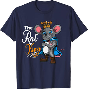 The Rat King Rodent Owner Mouse Rat Lover Crown T-Shirt - T-Shirt | Navy