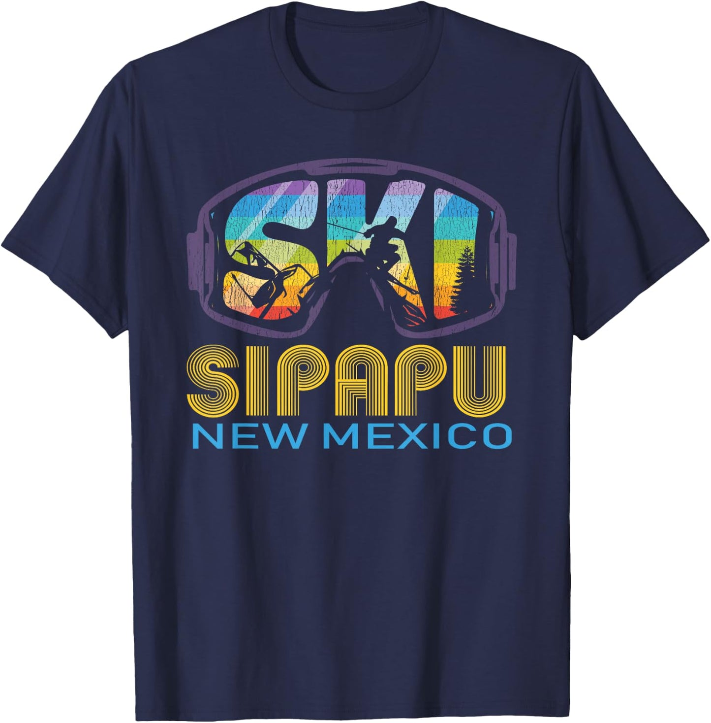 Ski Sipapu New Mexico Skiing Vacation T-Shirt - T-Shirt | Navy