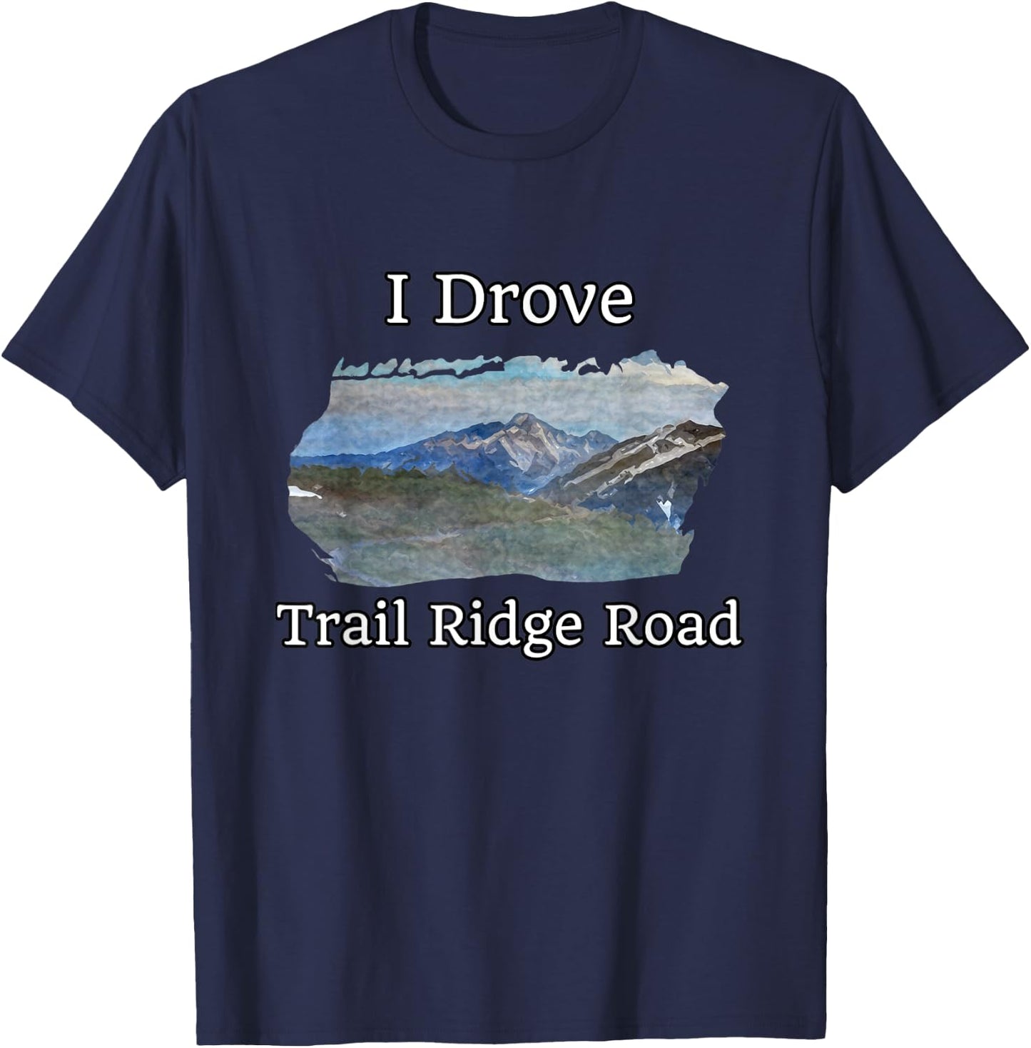 Trail Ridge Road Rocky Mountain National Park Mountain View T-Shirt - T-Shirt | Navy