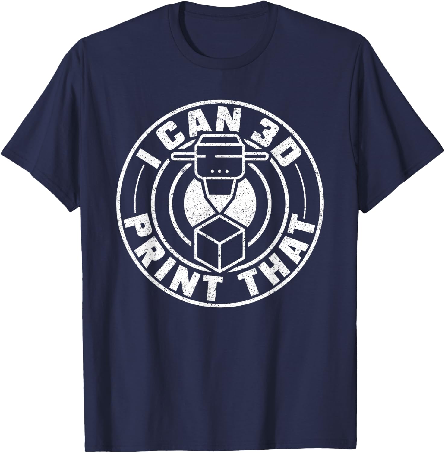 I Can Print That 3D T-Shirt - T-Shirt | Navy