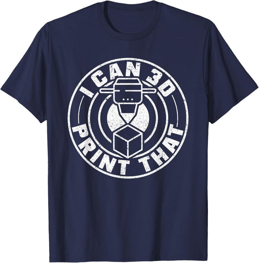 I Can Print That 3D T-Shirt - T-Shirt | Navy