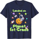 Kids First Day 2024 Astronaut in School, First Grade here I come T-Shirt - T-Shirt | Navy