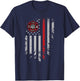 Thin Red Line Firefighter T shirt American Flag Shirt T-Shirt - T-Shirt | Navy