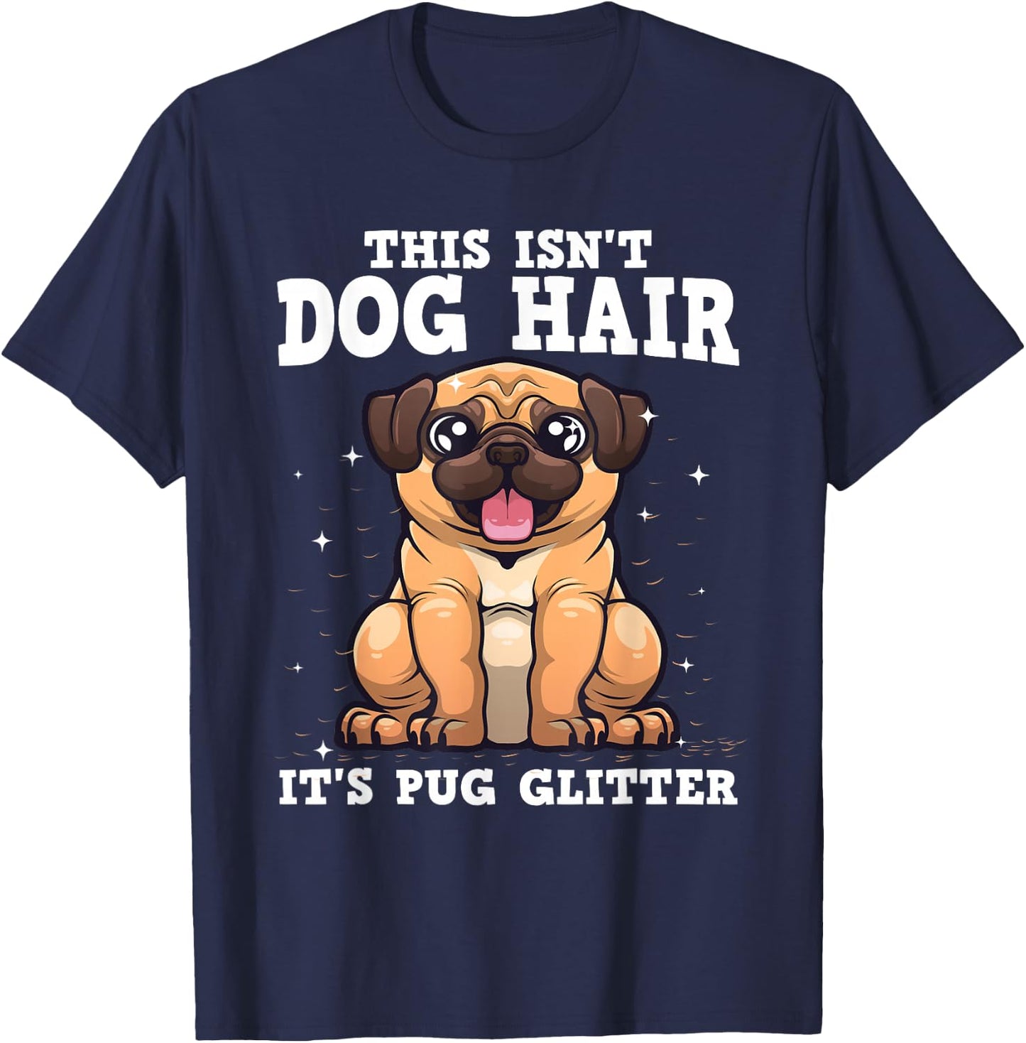 Funny Pug Design Men Kids Pug Dog Animal Lovers T-Shirt - T-Shirt | Navy