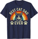 Cat Dad Best Cat Dad Ever Funny Cat Daddy Vintage T-Shirt - T-Shirt | Navy