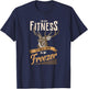 Whitetail Buck Funny Deer Hunting Season I'm Into Fitness T-Shirt - T-Shirt | Navy