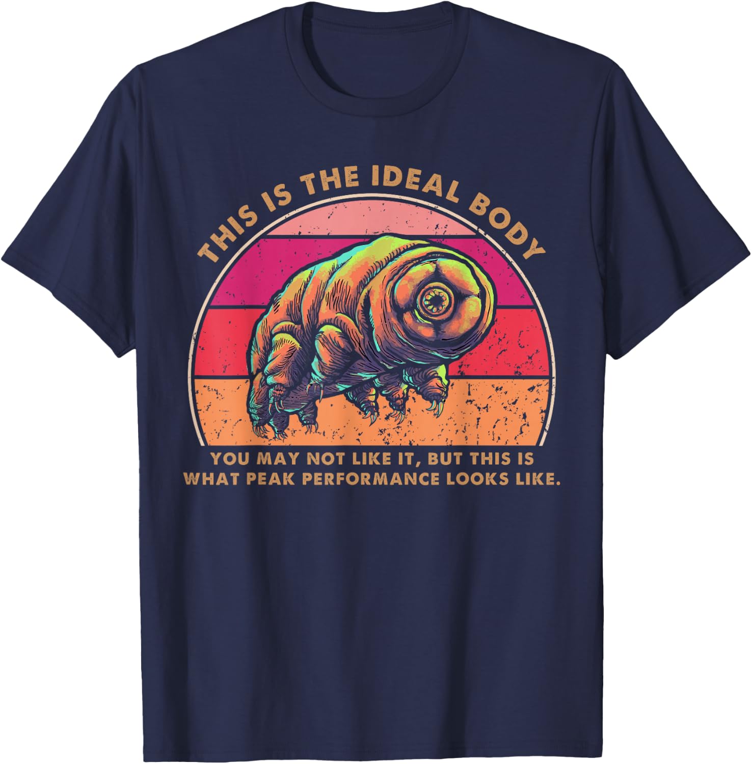 Ideal Body Funny Tardigrade Water Bear Moss Piglet T-Shirt - T-Shirt | Navy
