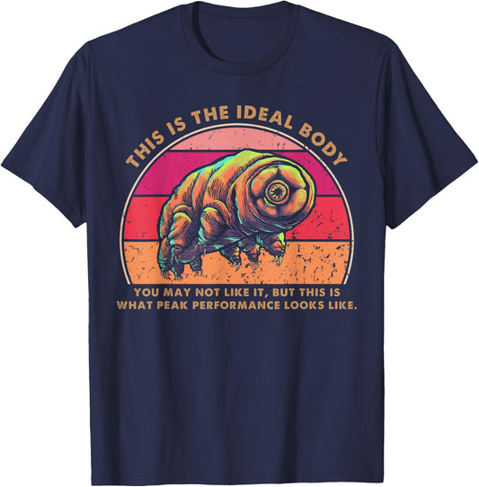Ideal Body Funny Tardigrade Water Bear Moss Piglet T-Shirt - T-Shirt | Navy